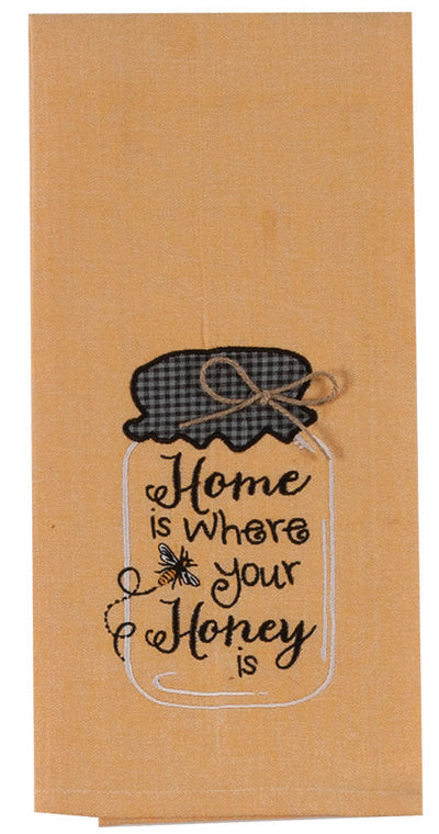 Home Is Where Your Honey is Tea Towel - Premium Dish Towel from Kay Dee Designs - Just $8.95! Shop now at Pat's Monograms