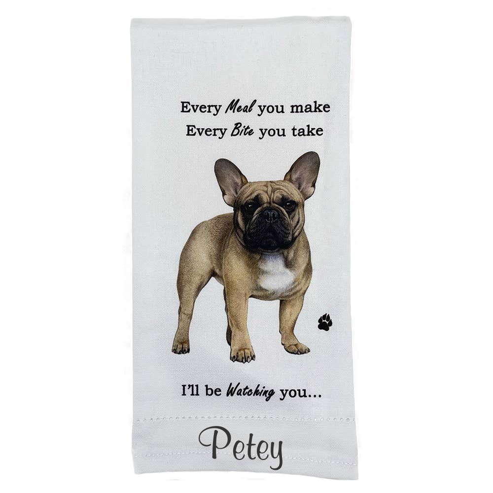French Bulldog Kitchen Towel - Premium Kitchen Towels from E&S Pets - Just $9.95! Shop now at Pat's Monograms