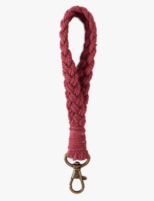 Macrame Flat Braided Wristlet Keychain - Premium  from Adorro - Just $7.5! Shop now at Pat's Monograms