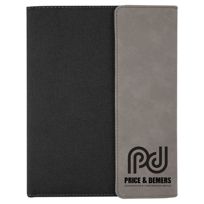 Engraved Personalized Portfolio - Faux Leather/Canvas - Premium Executive Items from Pat's Monograms - Just $26.95! Shop now at Pat's Monograms