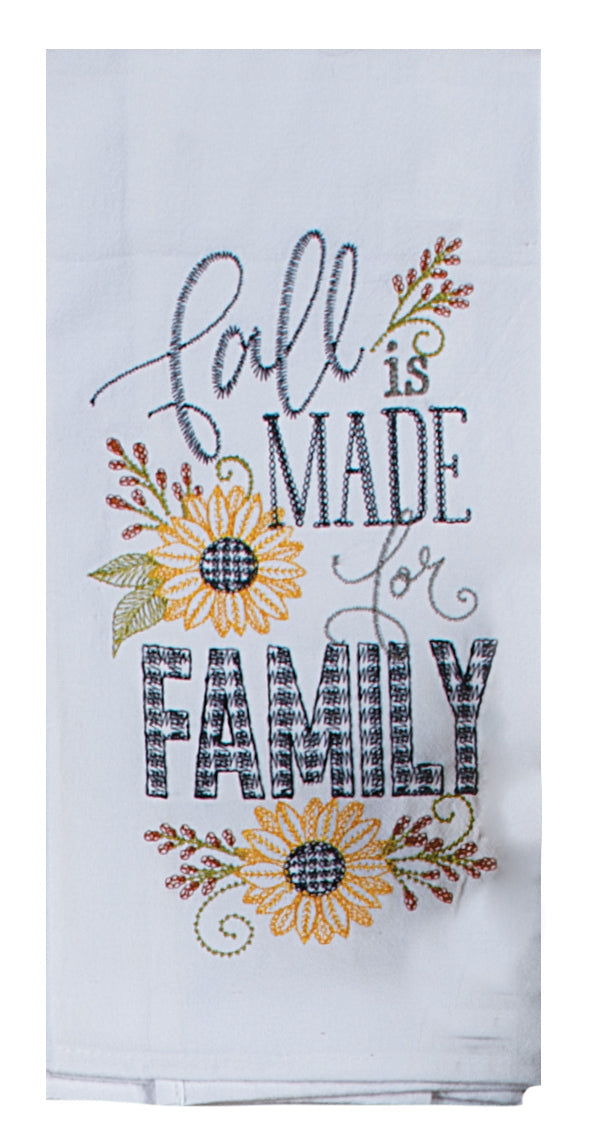 Fall is Made for Family Flour Sack Towel - Premium Dish Towel from Kay Dee Designs - Just $8.95! Shop now at Pat's Monograms