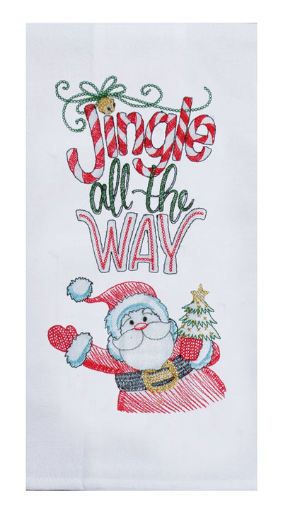 Jingle All The Way Flour Sack Towel - Premium Dish Towel from Kay Dee Designs - Just $8.95! Shop now at Pat's Monograms