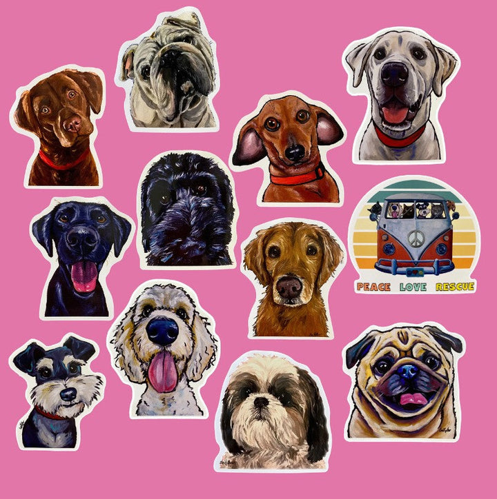 Dog Lover Stickers - Premium Decorative Stickers from Hippie Hound Studios - Just $4.0! Shop now at Pat's Monograms