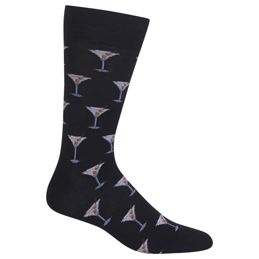 Martini Crew Socks - Premium Socks from Hotsox - Just $9.95! Shop now at Pat's Monograms