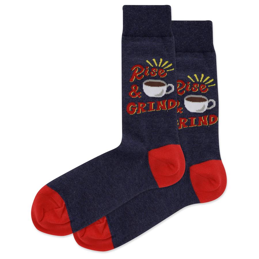 Men's Rise and Grind Crew Socks - Premium Socks from Hotsox - Just $9.95! Shop now at Pat's Monograms