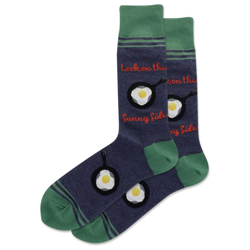 Look On The Sunny Side Crew Socks - Premium Socks from Hotsox - Just $9.95! Shop now at Pat&
