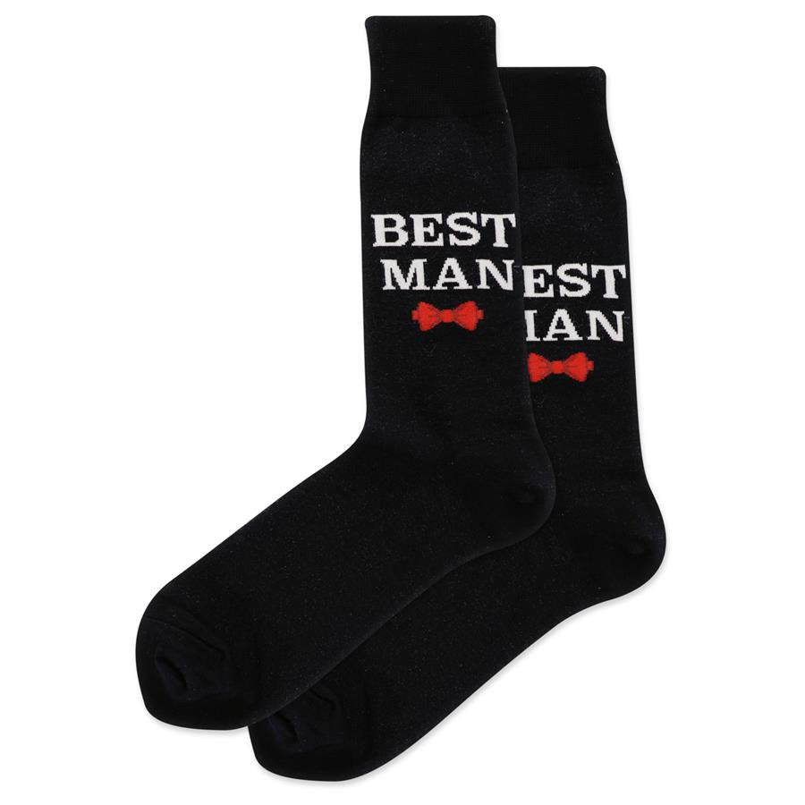 Best Man Crew Socks - Premium Socks from Hotsox - Just $9.95! Shop now at Pat's Monograms