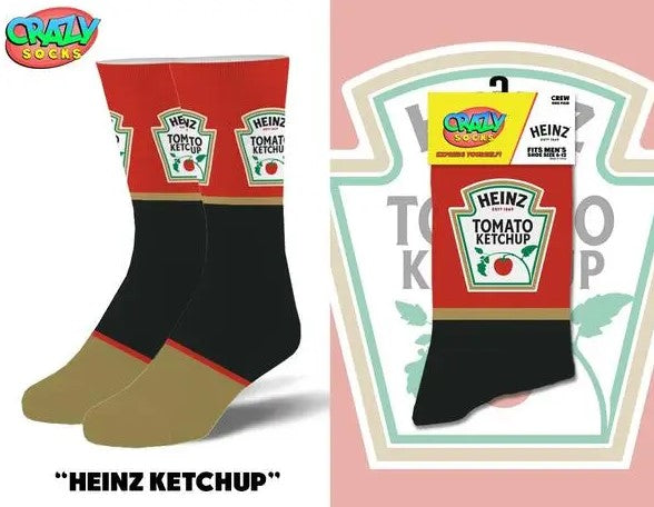 Heinz Ketchup Crew Socks - Premium Socks from Crazy Socks - Just $7.0! Shop now at Pat's Monograms
