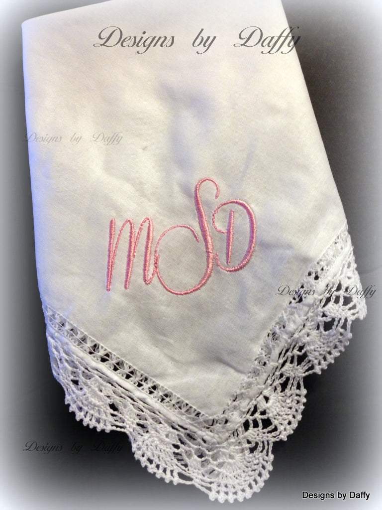 Monogram Handkerchief - Premium Accessories from Pat's Monograms - Just $18.00! Shop now at Pat's Monograms