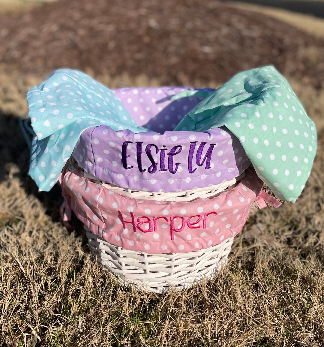 Easter Basket Liner Only with Monogram - Premium holiday from Burton and Burton - Just $19.95! Shop now at Pat's Monograms