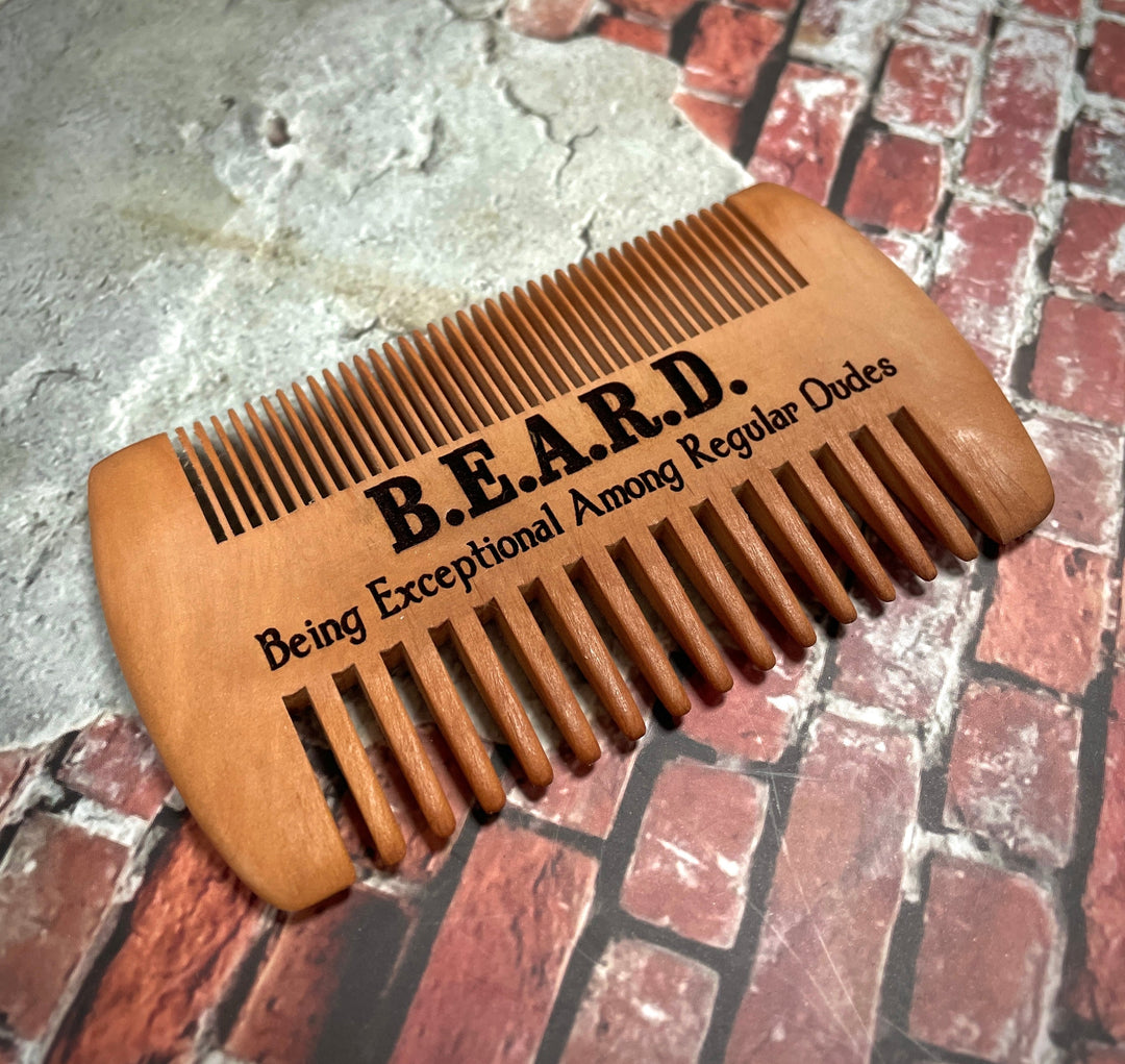 Wooden Beard Combs - Premium Combs & Brushes from Pat's Monograms - Just $11.95! Shop now at Pat's Monograms