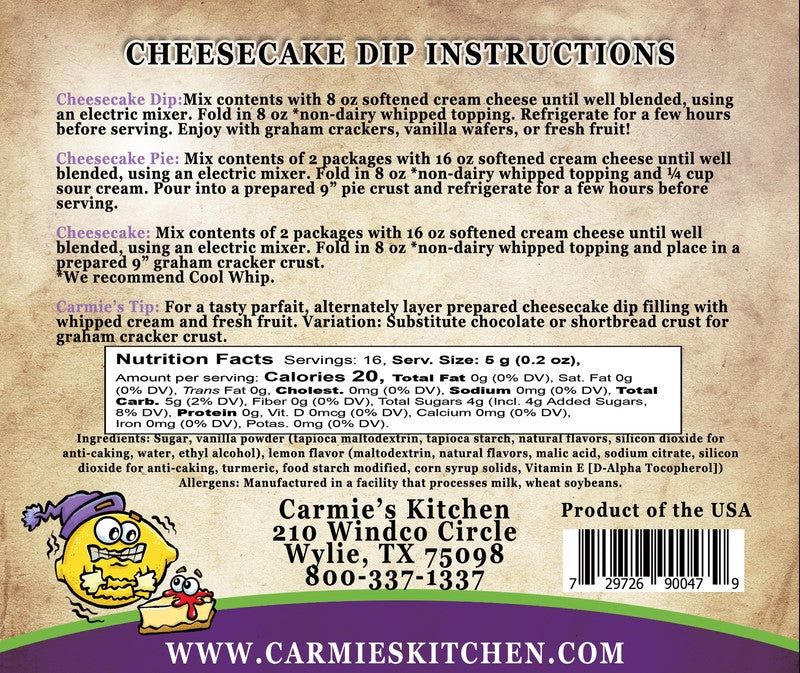 Lemon Icebox Cheesecake Dip - Premium Dips & Spreads from Carmie's Kitchen - Just $4.5! Shop now at Pat's Monograms