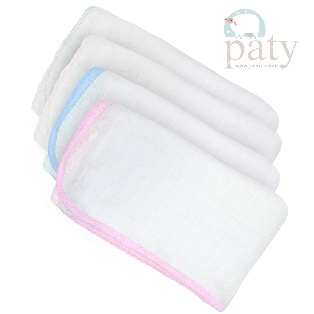 Paty Muslin Blanket w/cotton trim - Premium Infant Wear from Paty INC. - Just $17.00! Shop now at Pat's Monograms