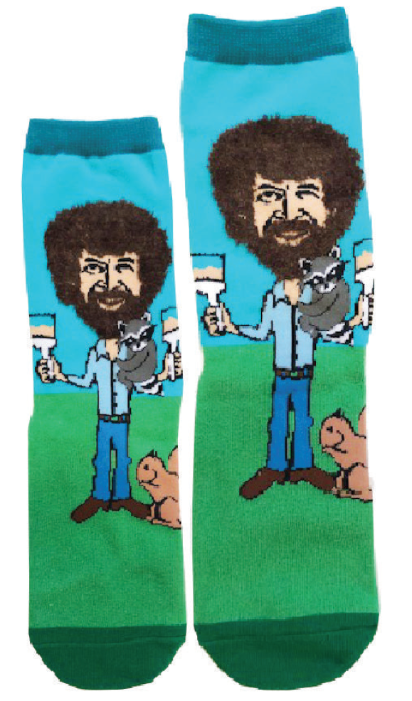 Let's Paint - Bob Ross - Crew Socks - Premium Socks from Oooh Yeah Socks/Sock It Up/Oooh Geez Slippers - Just $9.95! Shop now at Pat's Monograms