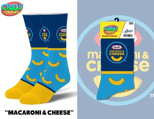 Kraft Macaroni & Cheese Crew Socks - Premium Socks from Crazy Socks - Just $7.0! Shop now at Pat's Monograms