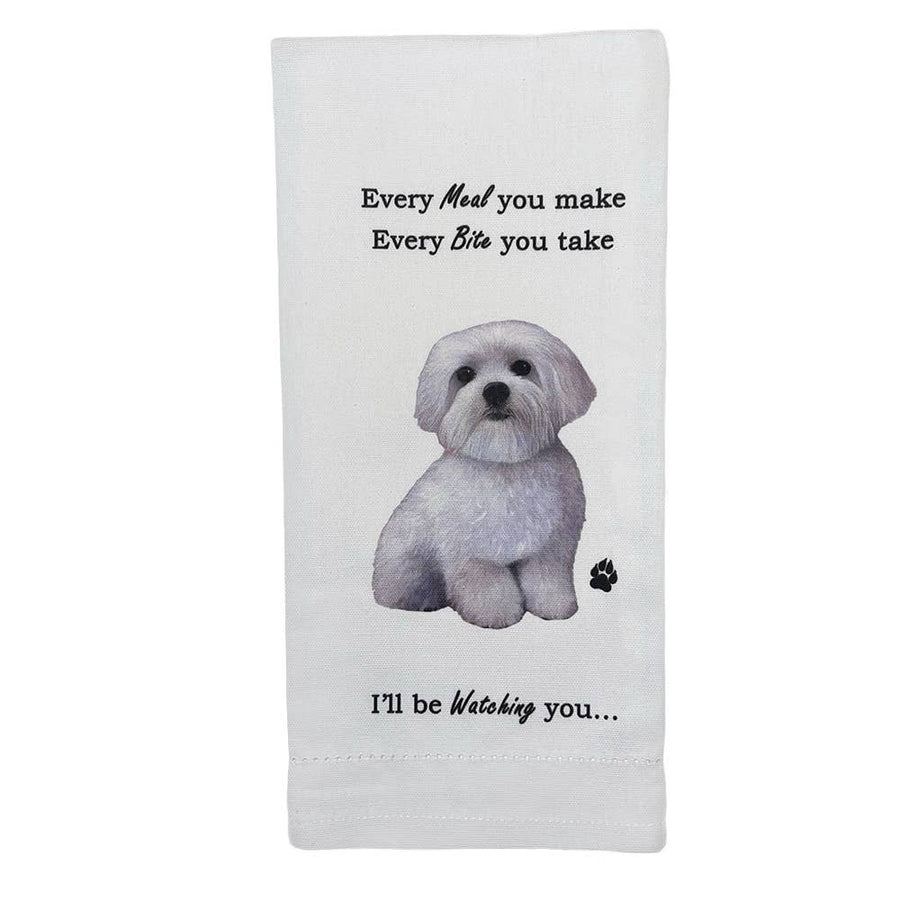 Maltese Dog Kitchen Towel - Premium Kitchen Towels from E&S Pets - Just $9.95! Shop now at Pat's Monograms