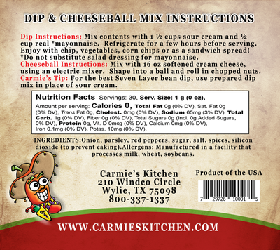Manana Mexican Dip - Premium Dips & Spreads from Carmie's Kitchen - Just $4.5! Shop now at Pat's Monograms