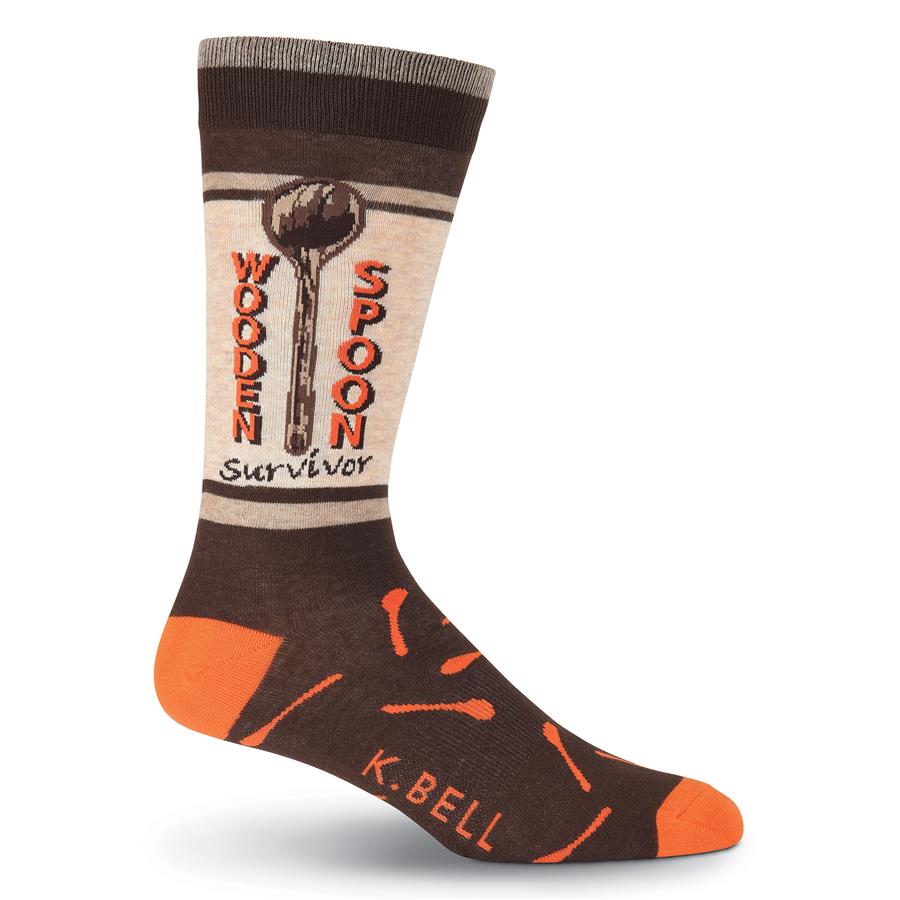 Wooden Spoon Survivor Crew Socks - Premium Socks from K. Bell - Just $9.95! Shop now at Pat's Monograms