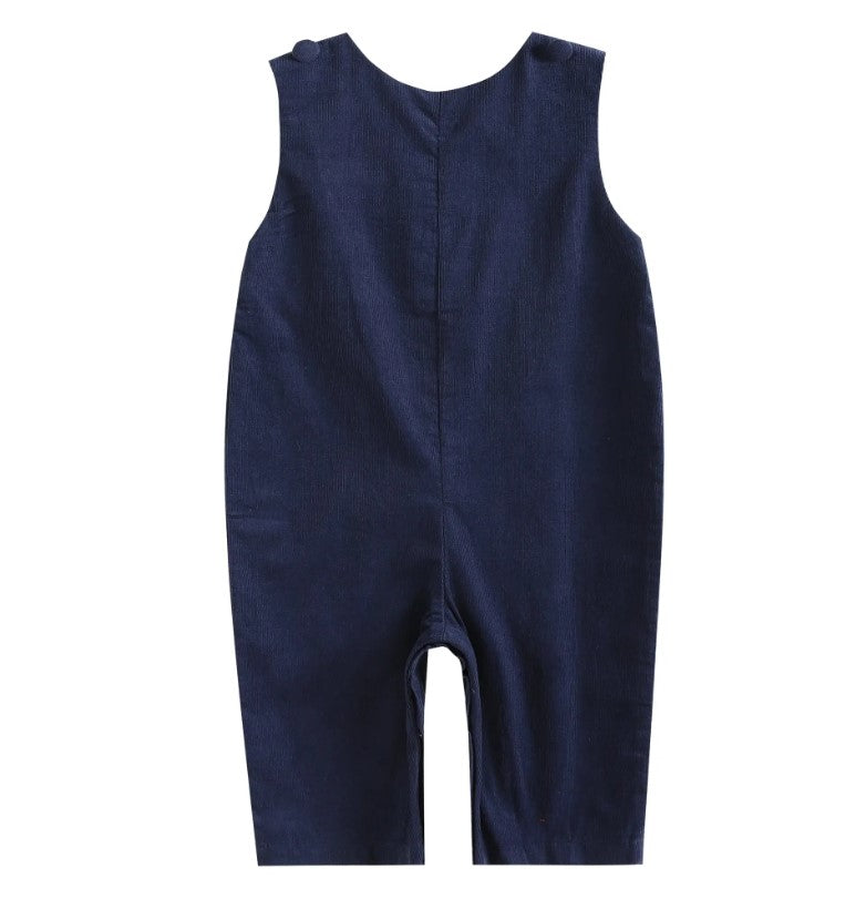 Dark Blue Corduroy Nativity Smocked Overalls - Premium Baby & Toddler Dresses from Lil Cactus - Just $32.95! Shop now at Pat&