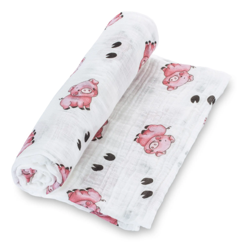 Oink Oink Piggy Swaddle - Premium Baby Gift Sets from Lolly Banks - Just $19.95! Shop now at Pat's Monograms
