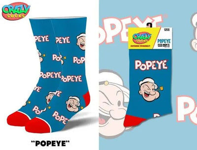Popeye Crew Socks - Premium Socks from Crazy Socks - Just $7.0! Shop now at Pat's Monograms