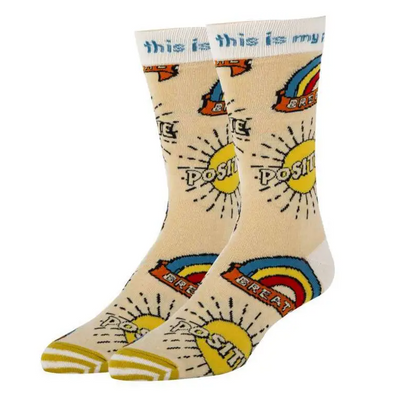 Positive - Crew Socks - Premium Socks from Oooh Yeah Socks/Sock It Up/Oooh Geez Slippers - Just $9.95! Shop now at Pat's Monograms