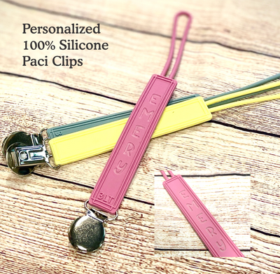 Classic Silicone Pacifier Clip - Personalization Available - Premium Just for baby from Three Little Tots - Just $10.95! Shop now at Pat's Monograms