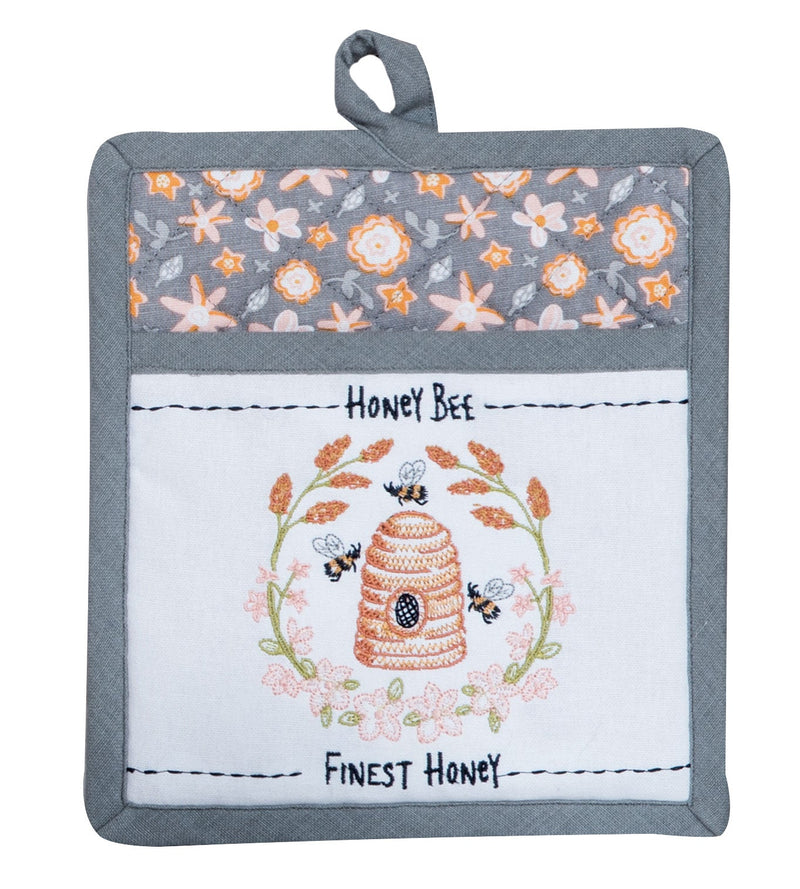 Finest Honey Embroidered Pocket Mitt - Premium oven mitt from Kay Dee Designs - Just $8.95! Shop now at Pat&