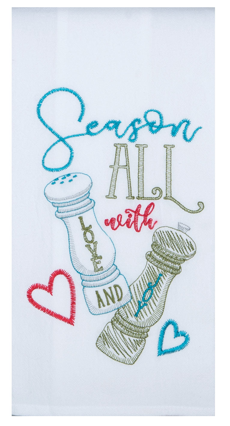 Season All With Love Flour Sack Towel - Premium Dish Towel from Kay Dee Designs - Just $8.95! Shop now at Pat's Monograms