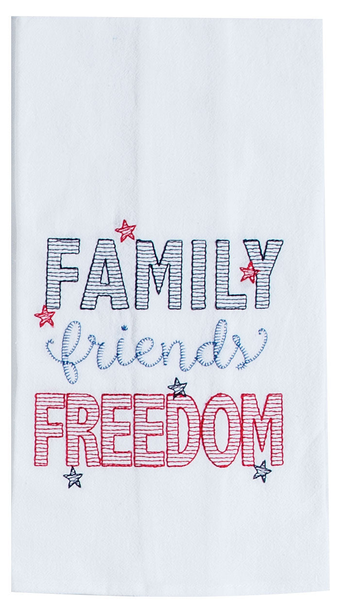 Family Friends Freedom Flour Sack Towel - Premium Dish Towel from Kay Dee Designs - Just $8.95! Shop now at Pat's Monograms