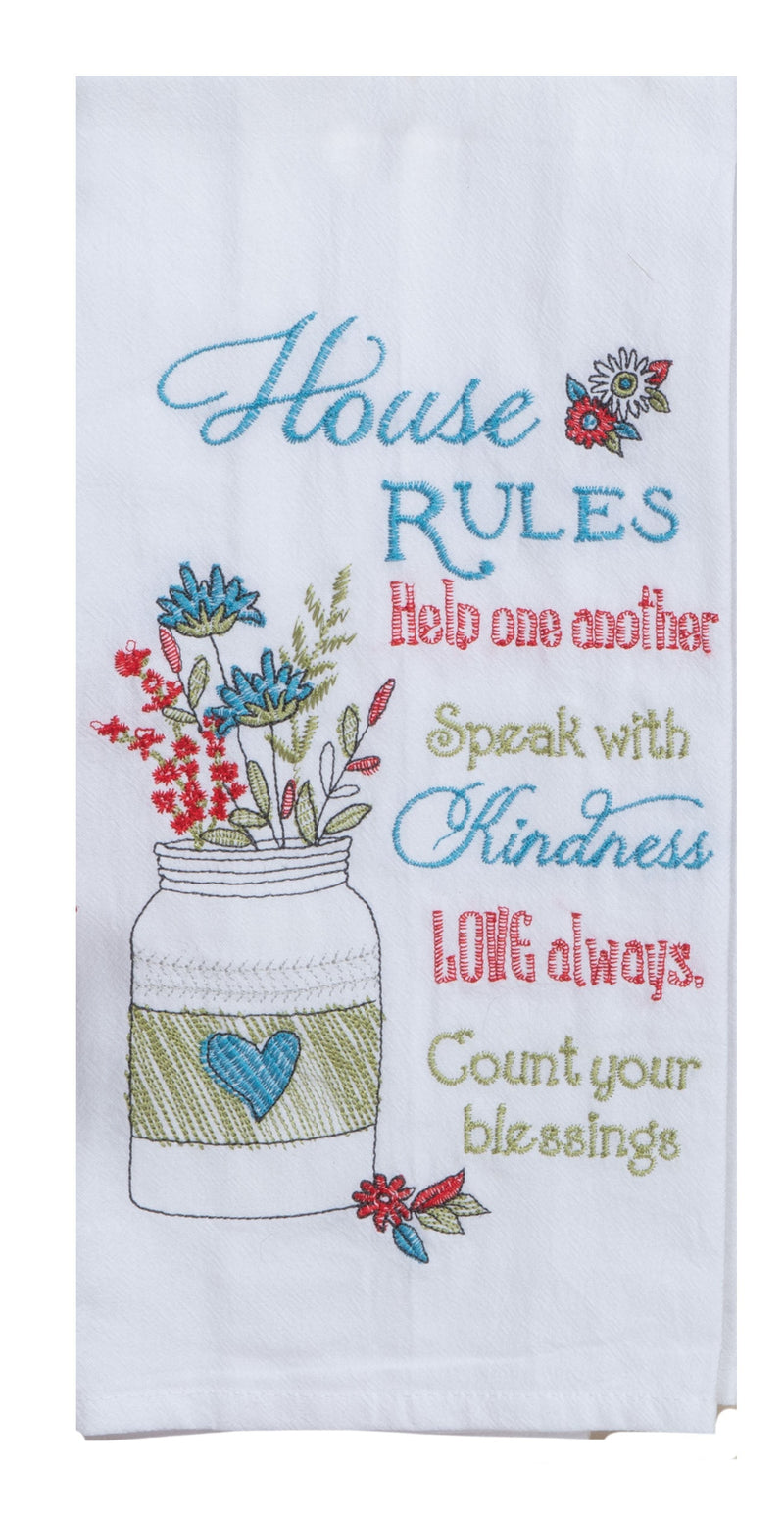House Rules Flour Sack Towel - Premium Dish Towel from Kay Dee Designs - Just $8.95! Shop now at Pat&