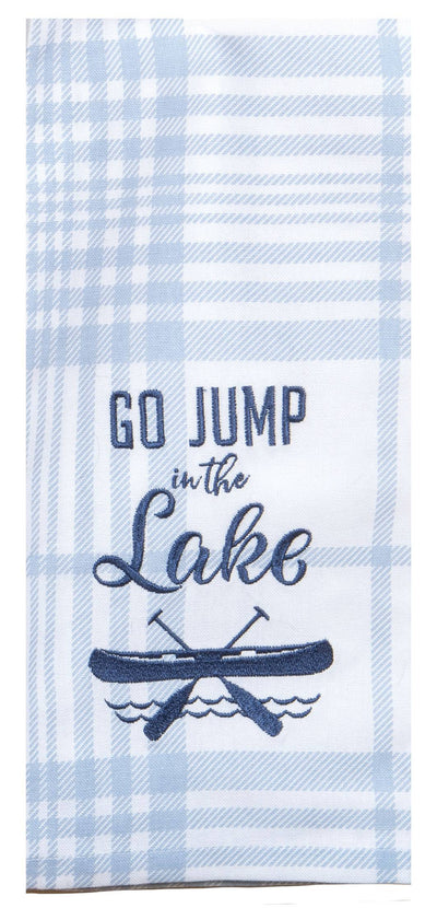 Jump in The Lake Embroidered Tea Towel - Premium Dish Towel from Kay Dee Designs - Just $8.95! Shop now at Pat's Monograms