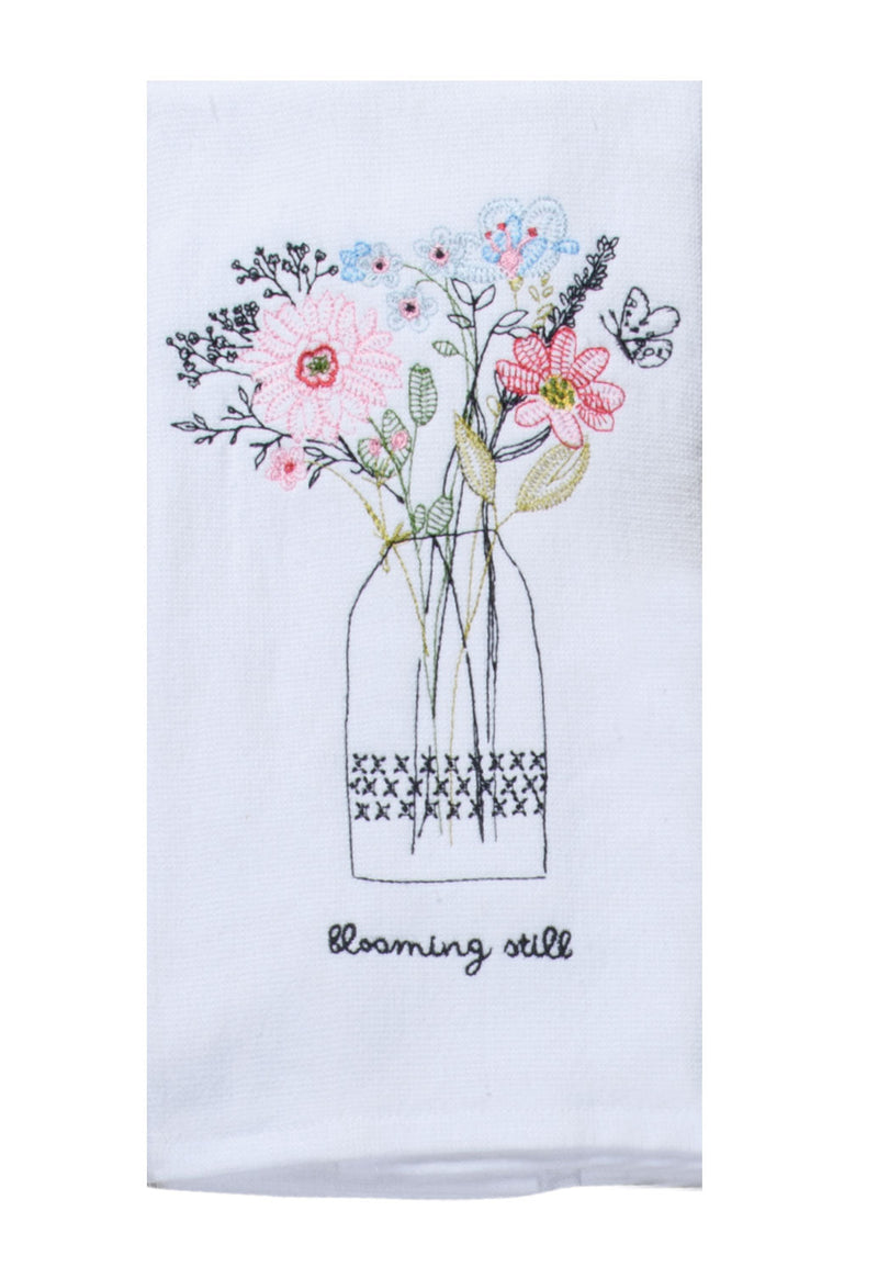 Wrapped in Grace Blooming Still Embroidered Dual Purpose Terry Towel - Premium Dish Towel from Kay Dee Designs - Just $8.95! Shop now at Pat&