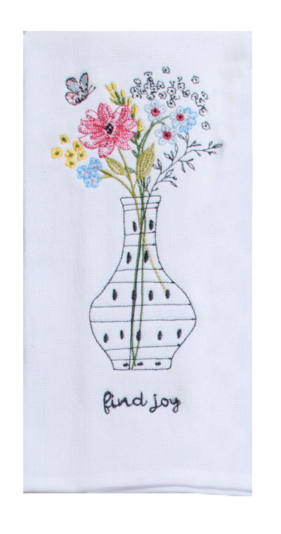 Wrapped in Grace Find Joy Embroidered Dual Purpose Terry Towel - Premium Dish Towel from Kay Dee Designs - Just $8.95! Shop now at Pat's Monograms