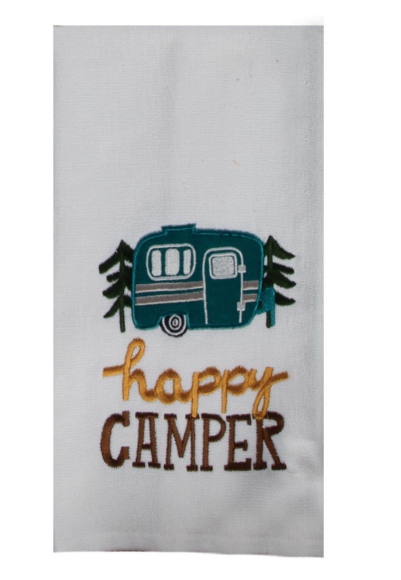 Cabin Fever Happy Camper Dual Purpose Terry Towel - Premium Dish Towel from Kay Dee Designs - Just $8.95! Shop now at Pat's Monograms