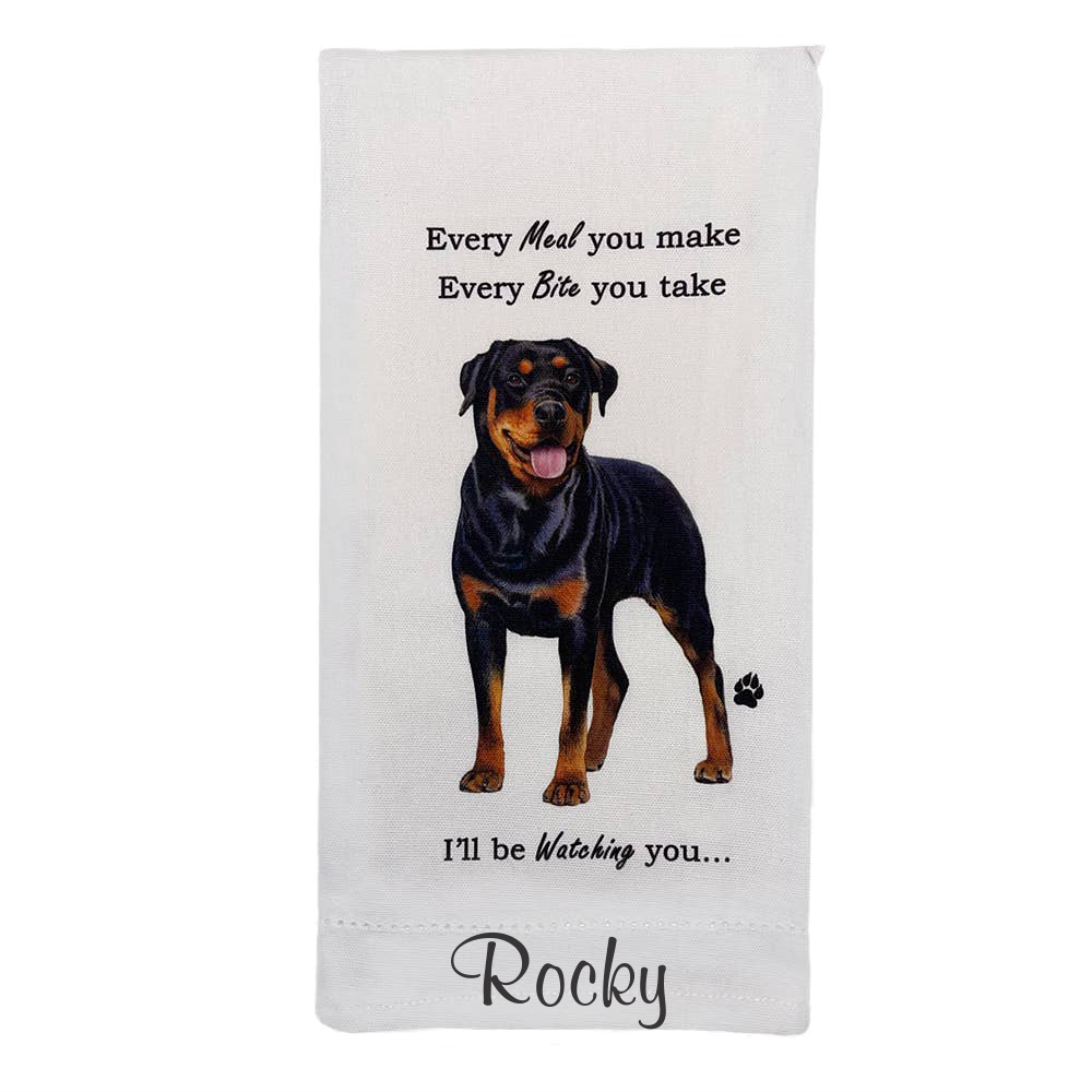 Rottweiler Kitchen Towel - Premium Kitchen Towels from E&S Pets - Just $9.95! Shop now at Pat's Monograms