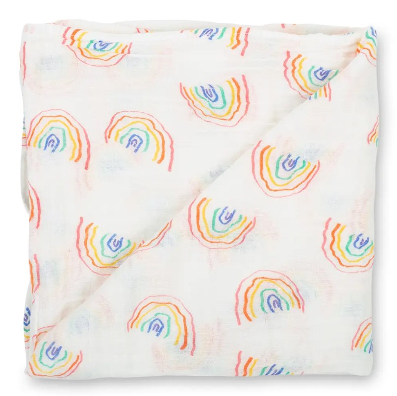 Somewhere Over the Rainbow Swaddle - Premium Baby Gift Sets from Lolly Banks - Just $19.95! Shop now at Pat's Monograms