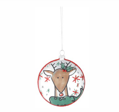 Glass Disc Ornament - Premium Ornament from Burton and Burton - Just $11.95! Shop now at Pat's Monograms