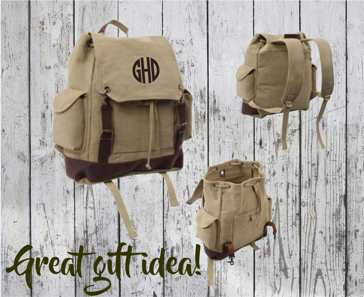 Vintage Rucksack - Premium Bags and Totes from Rothco - Just $48.00! Shop now at Pat's Monograms