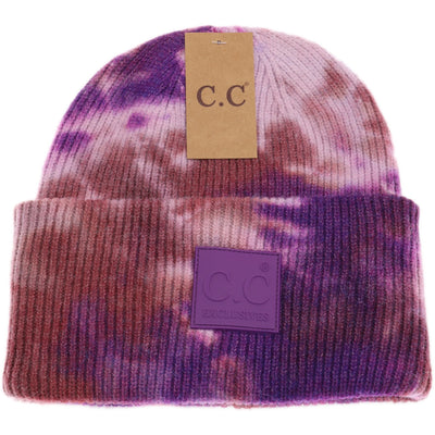 Tie Dye CC Beanie with Rubber Patch - Premium Accessories from CC Beanie - Just $21.00! Shop now at Pat's Monograms