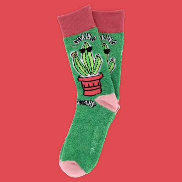 Looking Sharp Fuzzy Socks - Premium Socks from Two Left Feet - Just $7.00! Shop now at Pat's Monograms