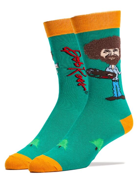 True Bob Ross - Crew Socks - Premium Socks from Oooh Yeah Socks/Sock It Up/Oooh Geez Slippers - Just $9.95! Shop now at Pat's Monograms