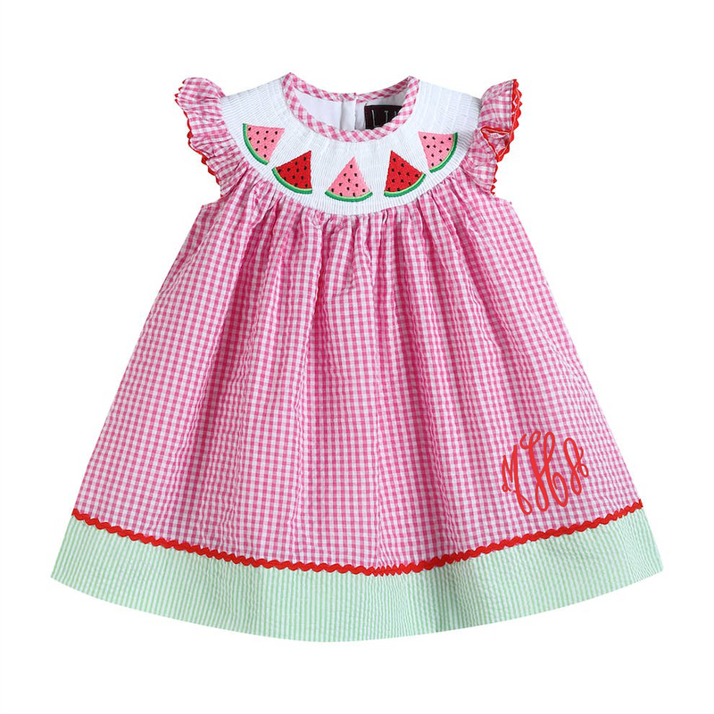 Lil Cactus - Pink Gingham Watermelon Smocked Dress - Premium Baby & Toddler Dresses from Lil Cactus - Just $32.95! Shop now at Pat&