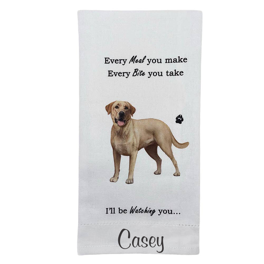 Yellow Labrador Kitchen Towel - Premium Kitchen Towels from E&S Pets - Just $9.95! Shop now at Pat's Monograms