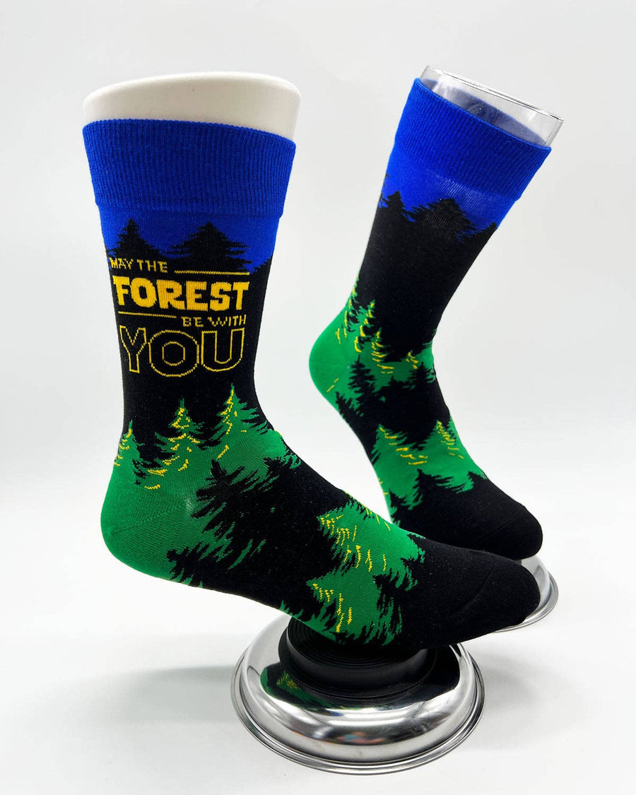 May The Forest Be With You Men's Novelty Crew Socks - Premium Accessories from Fabdaz - Just $11.95! Shop now at Pat's Monograms
