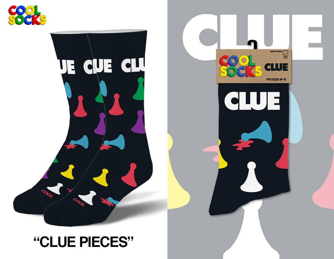 Clue Pieces - Mens Crew Folded - Premium Socks from Cool Socks - Just $11.95! Shop now at Pat's Monograms