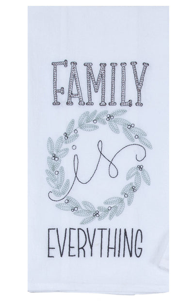 Family is Everything Flour Sack Towel - Premium Dish Towel from Kay Dee Designs - Just $8.95! Shop now at Pat's Monograms