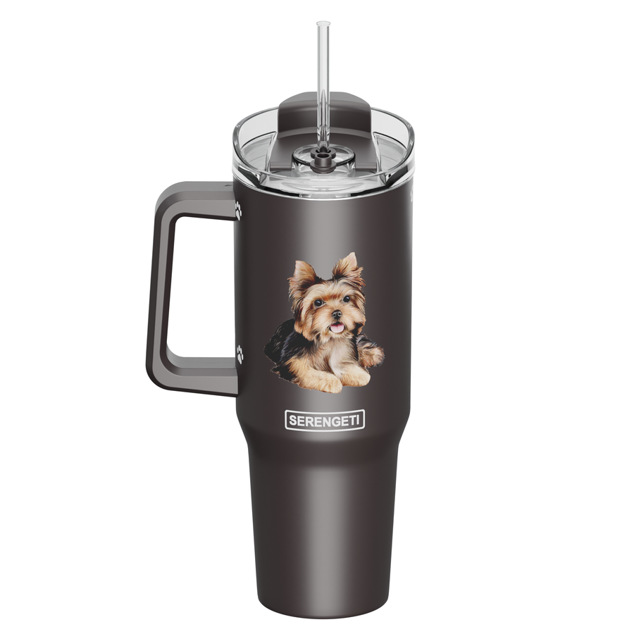 Yorkie 40 oz Tumbler with Handle - Premium Tumblers from E&S Pets - Just $36.95! Shop now at Pat's Monograms
