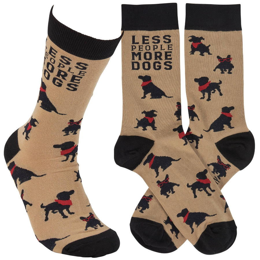Less People More Dogs Socks - Premium Socks from Primitives by Kathy - Just $10.95! Shop now at Pat's Monograms