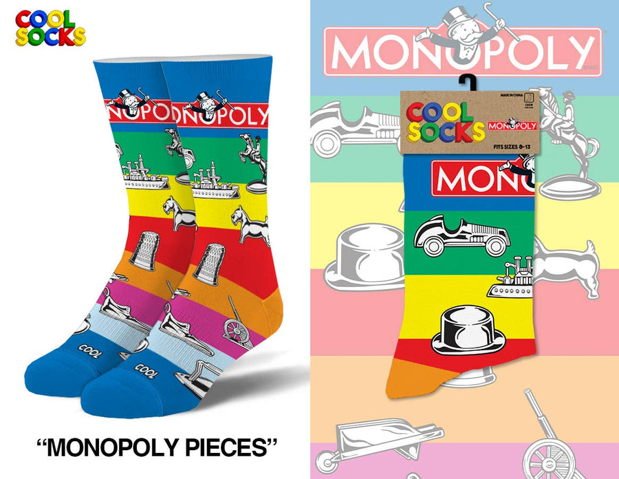 Monopoly Pieces - Mens Crew Folded - Premium  from Cool Socks - Just $11.95! Shop now at Pat's Monograms